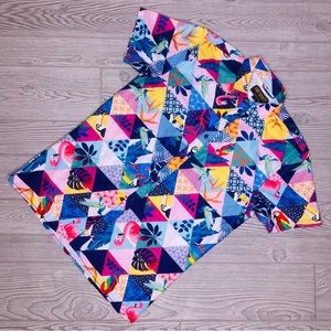 Surf Society by drill clothing Co. tropical Hawaiian men’s button down shirt Lg